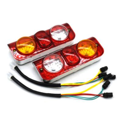 China Cheap ABS/Metal 6 wires 3 lights electro-tricycle LED tail light tricycle tail light bulb type hot sale in Vietnam Thailand 12V 48V 60V for sale