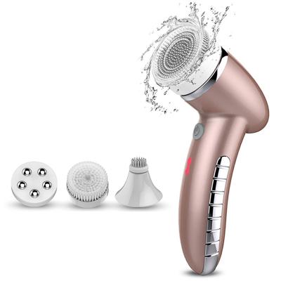 China Acne Treatment Best Sell 4 in 1 Multifunctional Makeup Remover Electric Facial Cleansing Brush With Dropshipping for sale