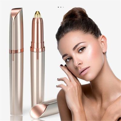 China Hot Selling Electric Eyebrow Trimmer Gold Plated Lady Eyebrow Hair Trimmer Amazon Dropshipping for sale