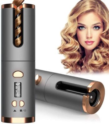 China High Quality LCD 80 Minimum Display Electric Rotating Hair Curling Iron Roller Automatic Hair Curler With Temperature Control for sale