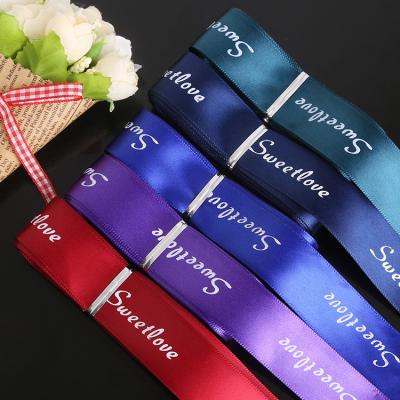 China Wholesale high quality viable coated polyester webbing printing webbing tie nylon eco-frendly silk ribbon printed labels for sale