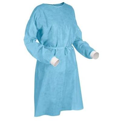 China Disposable and Without Sterilization SMS Isolation Clothing Unisex Dental Waterproof Disposable Gowns With Long Sleeves for sale