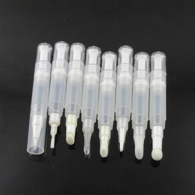 China TM-LG765 4.5ml 4.5ml Clear Pen Empty Cosmetic Brush Pack Nail Container Transparent Twist Up Pen With Different Applicators for sale