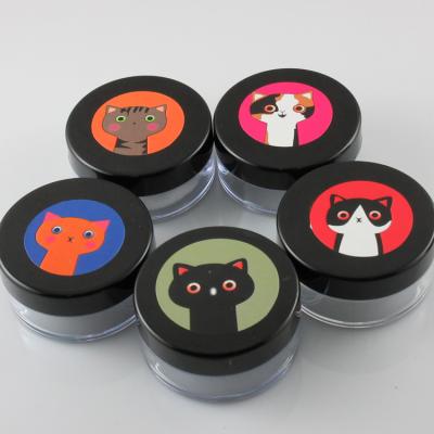 China TM-P1352 Recycled Materials Round Plastic Loose Powder Case With Spinning Sifter Design Loose Powder Pot 10g for sale