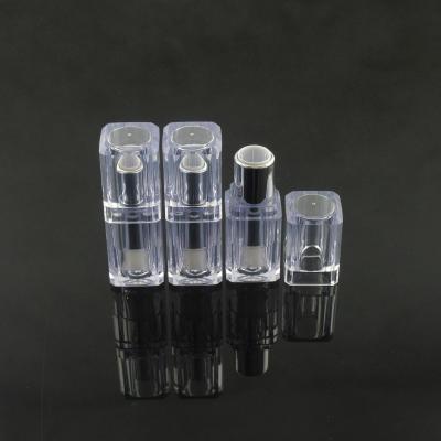 China TM-LP814 Lip Balm Tubes Cosmetic Transparent Square Empty Bottle Containers Lip Balm Tubes Lift Up Tube Lipstick Package for sale