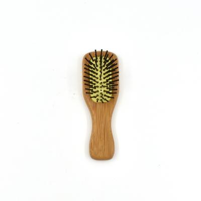 China Hair Styling Mini Hair Brush 2020 Mini Hair Brush Bamboo Eco-friendly Natural Material Portable Travel Hair Brush for sale