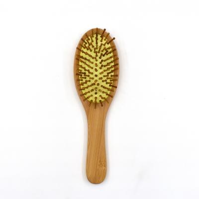 China Hair Styling Bamboo Oval Hair Brush Massage Detangling Hot Selling Oval Hair Brush 2020 Eco-friendly Natural Material for sale