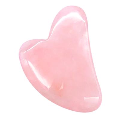 China Anti-Puffiness Jade Quartz Gua Sha Heart Shaped 2020 Hot Selling Rose Quartz/Aventurine Jade Stone Scraping Massage Tool Natural Handheld for sale