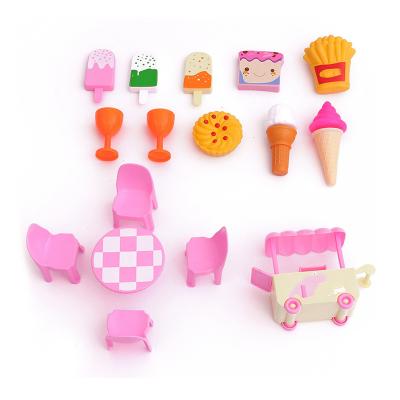 China Set of hot dessert toy set food toy house play ice cream shop plastic food toy for sale