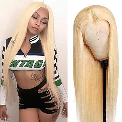 China Silky Straight Blonde Virgin Human Hair Body Wave Closure Wig Factory Indian Hd Lace Frontal Wig 13x4 Hd Natural Straight Human Hair Wigs 613 For Women for sale