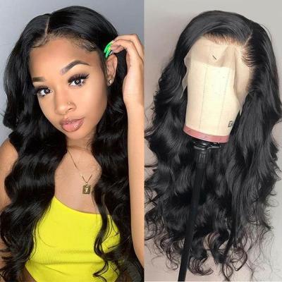 China Wholesale Natural Body Wave Hair Long 30 Inch HD Lace Front Wigs Body Wave Virgin Hair 250 Density Curly Wig For Black Women for sale