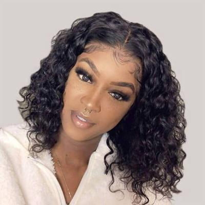 China Water Wave Grade 11 Water Wave 12a Pre Plucked Virgin Hair Wig HD Lace Brazilian Wigs Lace Front Short Bob Wigs for sale