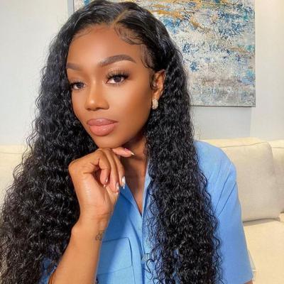 China Dubai Hair Baby Wave Price Wigs Deep Curly Deep Wave Preplucked Wigs Cheap Deep Wave Malaysian Virgin Hair 360 Full Wig for sale