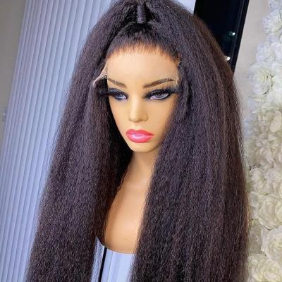 China High Quality Seller Remy Human Hair Yaki Wig Brazilian Virgin Yaki Color Hair 100% Natural Straight Curly Wigs For Black Women for sale