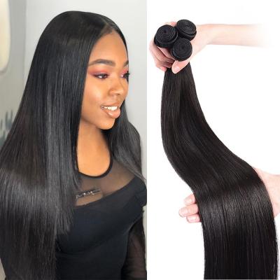 China Cheap Virgin Silky Straight Wave Hair Extensions With Frontal And Hair Weft Extensions, Grade 10a Hair Bundles With Closure Silky Straight Hair Bundle for sale