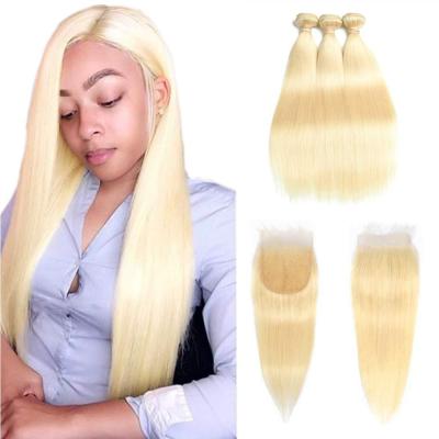 China Hot Selling Silky Straight Raw Brazilian Hair 613 Straight Virgin Hair Bundles Extensions 613 Blonde 12a Hair Bundles With Headband for sale