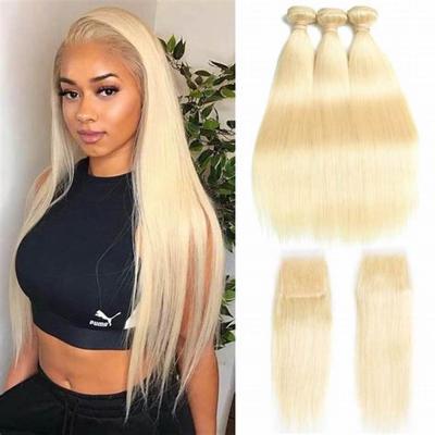 China Wholesale 12a Cuticle Aligned Brazilian Straight Hair Bundles Silky Straight Wave Grade 613 Blonde Hair Bundles 100% Real Human Hair Extensions for sale