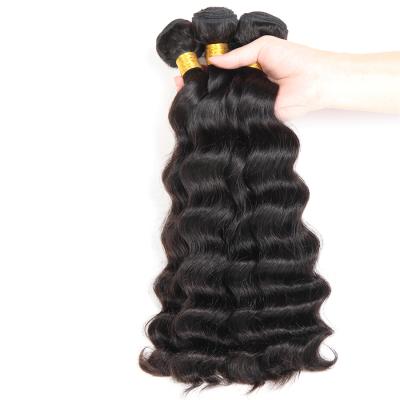 China Fast Shipping Water Wave Brazilian Virgin Hair Loose Deep Cuticle Aligned Hair Bundles Machine Double Weft Bundle Hair Extensions for sale