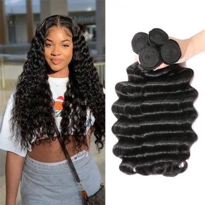 China High Quality Water Wave Hair Extension Loose Deep Bundles Grade 10y 12y Double Brazilian Remy Hair Hair Weft Bundles for sale