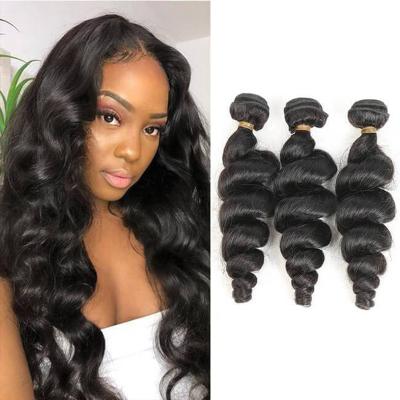 China Loose Wave 10a 12a Human Hair Bundles Brazilian Remy Curly Loose Wave Human Hair Extension Curly Loose Wave Bundles 50 Inches for sale