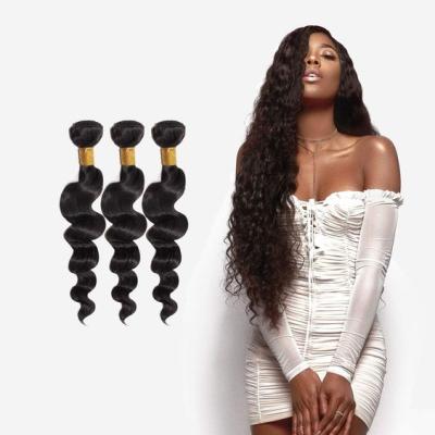 China Wholesale Raw Indian Virgin Loose Wave Hair Vendors Bundles Machine Double Weft Remy Hair Extensions Loose Wave 40 Inch Hair Bundles for sale