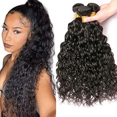 China Wholesale Water Wave Bundles Virgin Water Wave Hair,Natural Indian Virgin Double Water Wave Hair Weft Extensions 28 30 Inches for sale