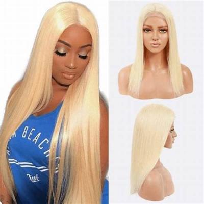 China Cheap Silky Straight Remy Indian Hair Pre Plucked Lace Front Wigs HD Transparent13x4 Lace Hair Wig 613 Lace Frontal Wig for sale