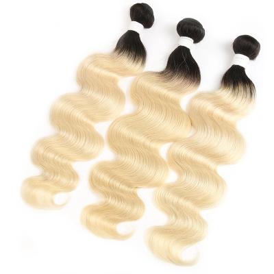 China 100% Indian Body Wave Hair New Arrival Body Wave Hair Bundles With Closure Raw Virgin Hair Extensions 1B/613 Body Wave Bundle for sale