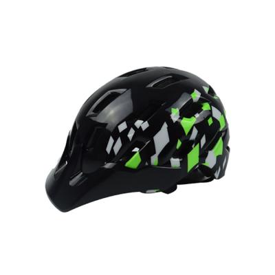 China Adult Mountain Bike Helmet In Mold Black Cycling Thicken PC Outer shell for sale