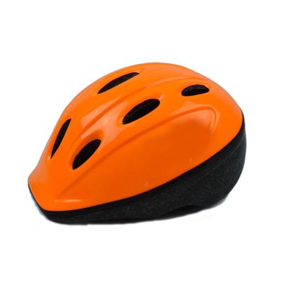 China Out Mold PVC Kids Bike Helmet Orange 8 Vents High Anti - Impact CE EN1078 Certificated for sale