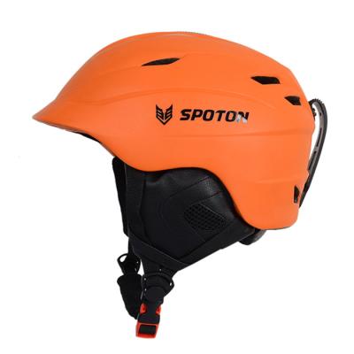 China Adjustable Protec Ski Helmet , In Mold Orange Bluetooth Ski Helmet for sale