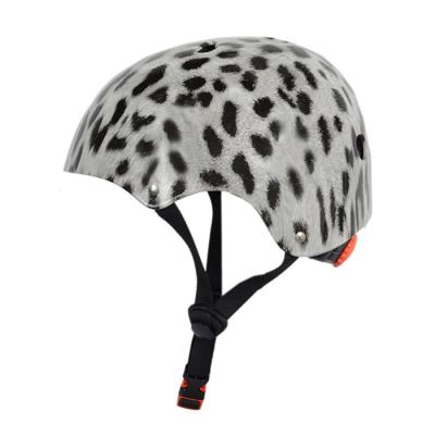 China Durable Youth Downhill Skateboard Helmet Out - Mold Leopard Pattern for sale