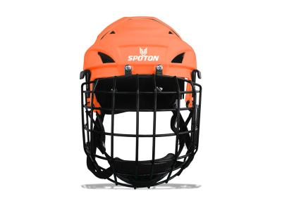 China Innovative Products White And Orange Youth Football Helmets 58 cm - 61 cm L Size for sale