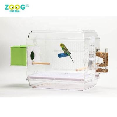 China 2020 Breathable Customized Large Acrylic Transparent Parrot Birdcage for sale