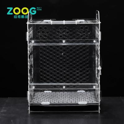 China Beautiful Viable Promotional Cheap Rectangle Acrylic Bird Cages For Sale for sale