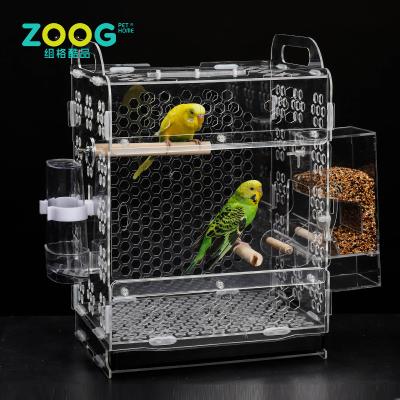 China Viable Excellent Quality Acrylic Decorative Parrot Bird Cages For Sale for sale