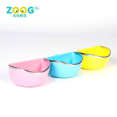 China New Style Viable Pet Food Bowl Plastic Pet Food Container For Rabbit Bowl Feeder For Small Animals for sale