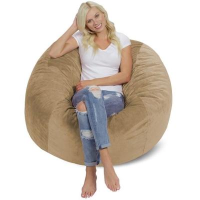 China Removable Cover 4ft Memory Foam Microsuede Bean Bag Chair Lounger Cover for sale