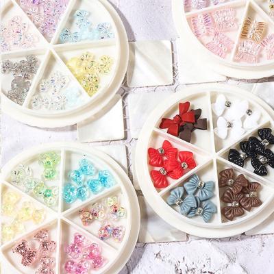 China Nail Art Decoration Paso Sico 11 Options Hottest Selling Mixed Nail Designs Shimmer Resin Bear Skirt Butterlfy Gummy 6 Bow 6 Nail Decoration Set for sale