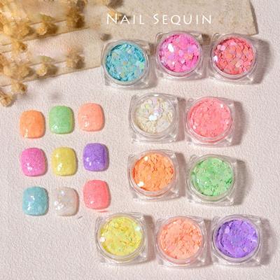 China Nail Art Decoration Paso Sico Manicure Summer Design Extreme Shiny Fluorescent Candy Colors Mixed Hexagon Nail Glitter Glitter For Nail Powder Decor for sale