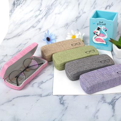 China Fashion Student Wholesale Hard Glasses Case Linen Optical Glass Packaging for sale