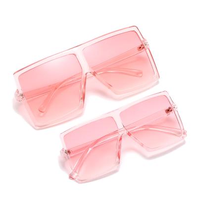 China Mom and Me Sunglasses 2021 Oversized Sunglasses Frame Women Kids Sunglasses 1set 2pcs Fashion Big Sun Glasses for sale