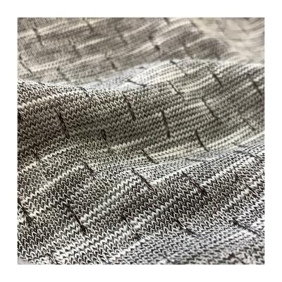 China Factory direct sale of 95% polyester 5% spandex knitted fabric jacquard breathable is suitable for apparel production for sale