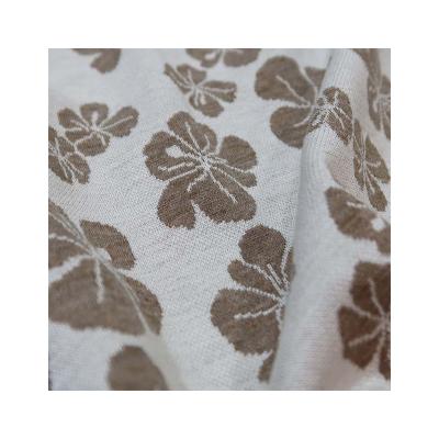 China Soft flower pattern 60%soft rayon 38%polyester 2%spandex knit fabric for dress high quality jacquard knitted fabric for sale