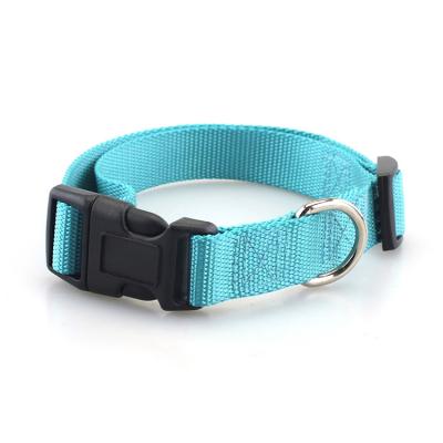 China Factory direct sales personalized multiple color optional adjustable tags plain nylon dog collars for sale