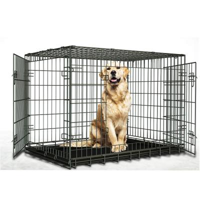 China Breathable Pet Cage With Tray Easy To Clean Dog Cage Removable Metal For Sale for sale