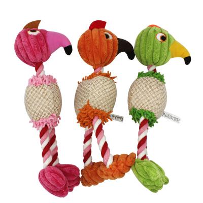 China Sustainable Plush Shaped Squeaky Durable Soft Interactive Cotton Plush Pet Chew Toys Bite-Resistant for sale