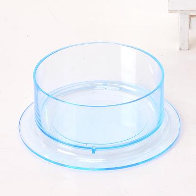 China Factory Sale Stocked Plastic Hamster Food Supplies Various Round Transparent Pet Feeding Bowl for sale