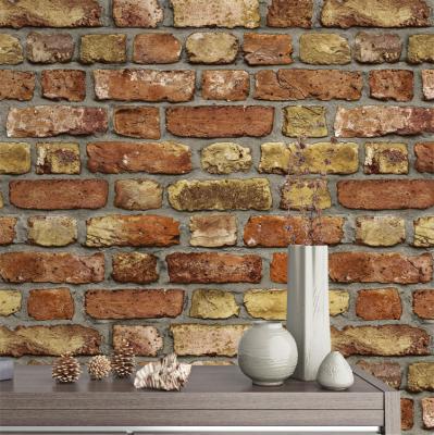 China 2021 Industrial China 3D Wallpaper Brick Vinyl Wallpaper Home Decoration for sale