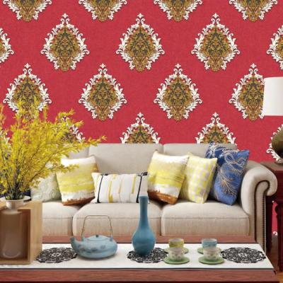 China 2021 Modern Canton Damask Classic Damask Wallpaper Cheap Price Wallpaper 0.53m Width for sale